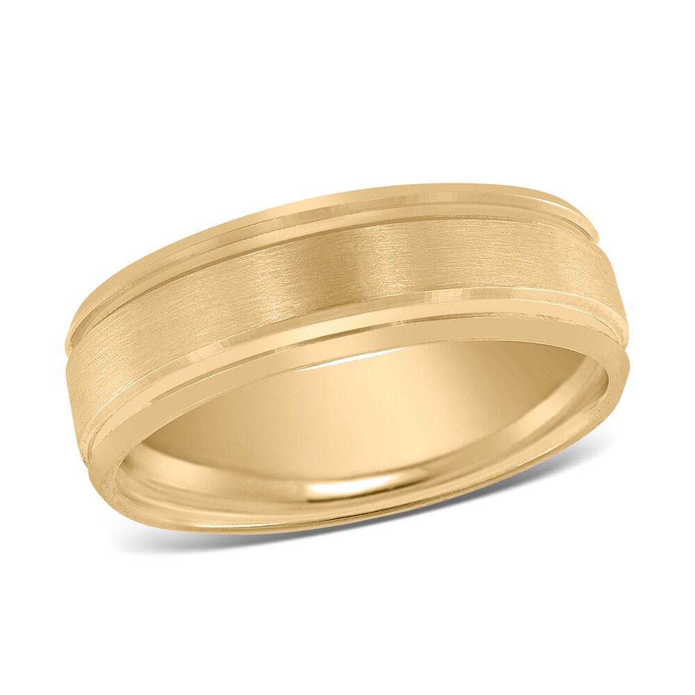 Men's Beveled Wedding Band 14K Yellow Gold 7mm HQXzY3NK Men's Beveled Wedding Band 14K Yellow Gold 7mm HQXzY3NK