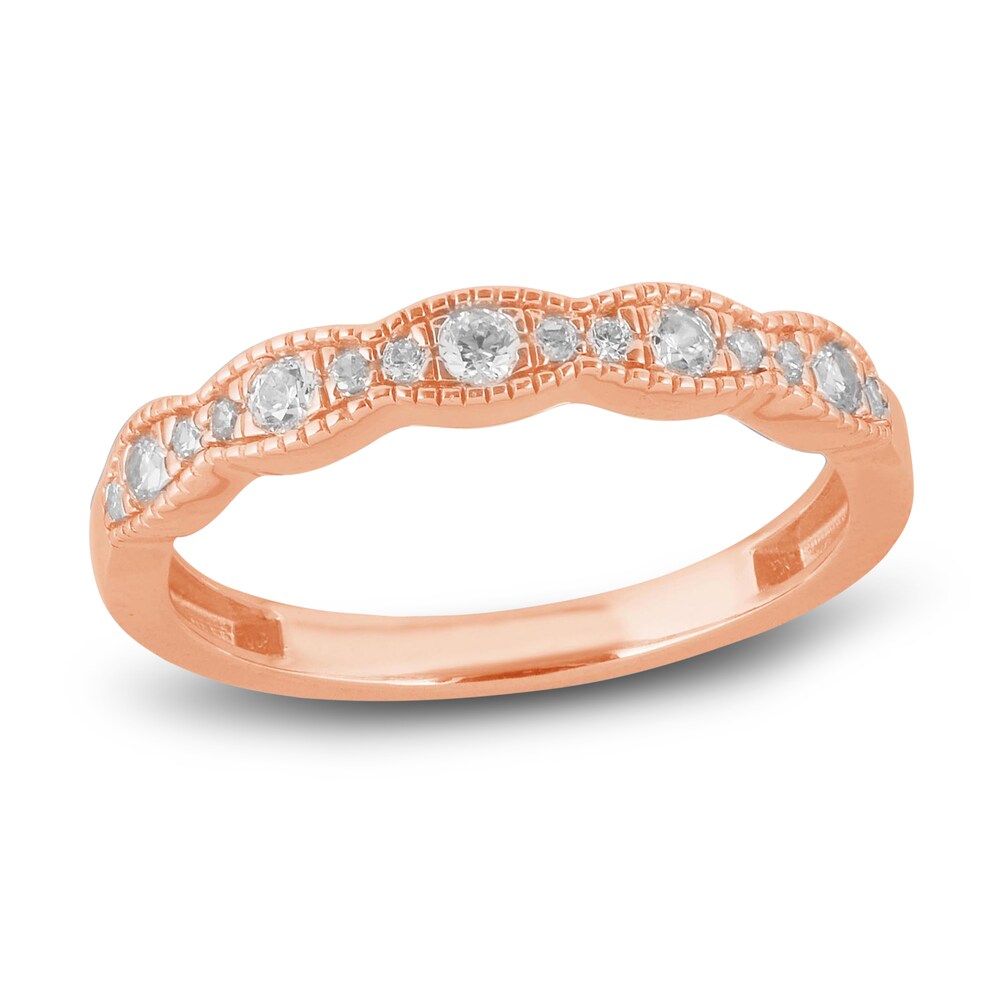 Diamond Stackable Anniversary Band 1/4 ct tw Round 14K Rose Gold HYd7tPa4 Diamond Stackable Anniversary Band 1/4 ct tw Round 14K Rose Gold HYd7tPa4