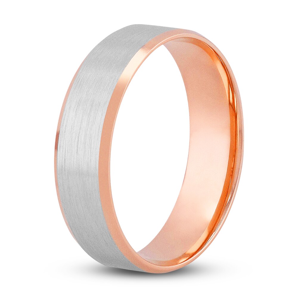 Men\'s Wedding Band 14K Two-Tone Gold 6mm HbPM036J Men\'s Wedding Band 14K Two-Tone Gold 6mm HbPM036J