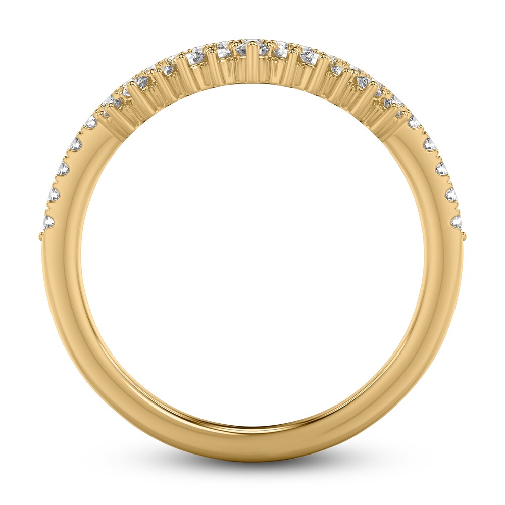 Diamond Tiara Wedding Band 1/3 ct tw Round 14K Yellow Gold HbbAeDR4