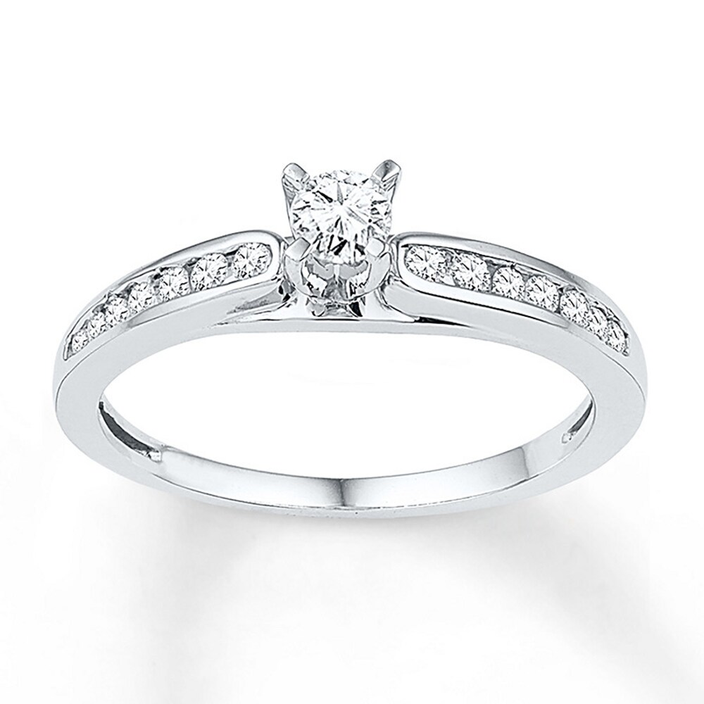 Diamond Promise Ring 1/3 ct tw Round-cut 10K White Gold Hiv5OVdP Diamond Promise Ring 1/3 ct tw Round-cut 10K White Gold Hiv5OVdP