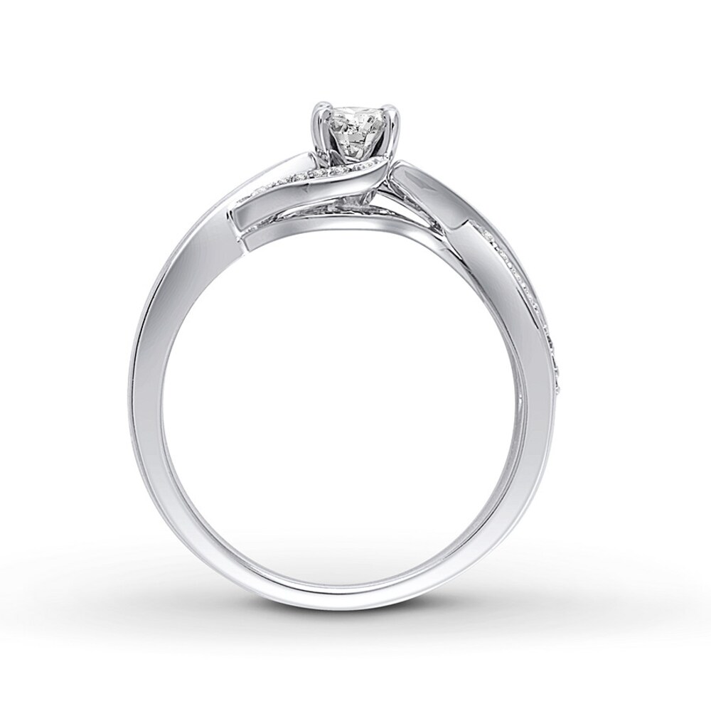 Diamond Promise Ring 1/3 ct tw Round 10K White Gold HnXNmlQA Diamond Promise Ring 1/3 ct tw Round 10K White Gold HnXNmlQA