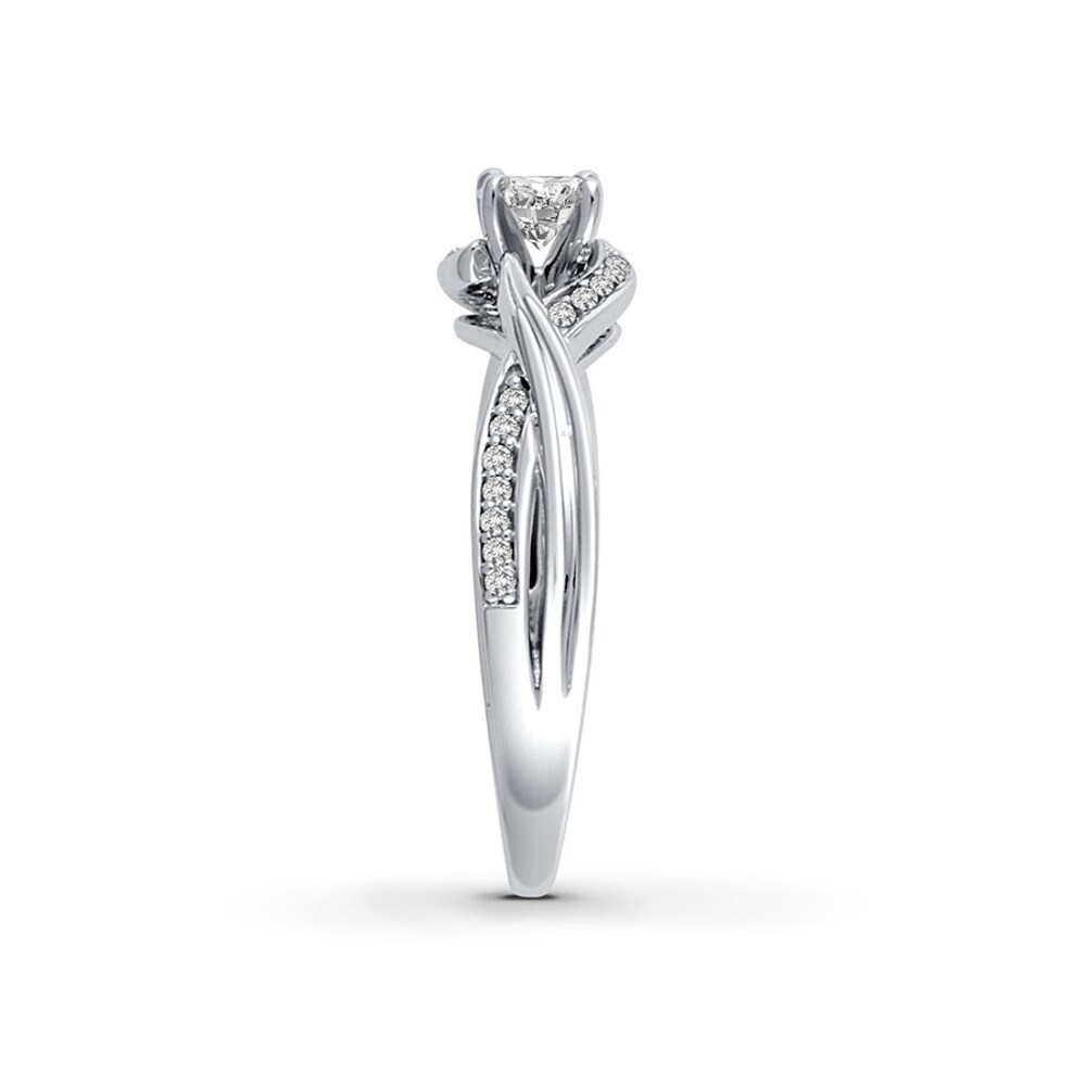 Diamond Promise Ring 1/3 ct tw Round 10K White Gold HnXNmlQA Diamond Promise Ring 1/3 ct tw Round 10K White Gold HnXNmlQA