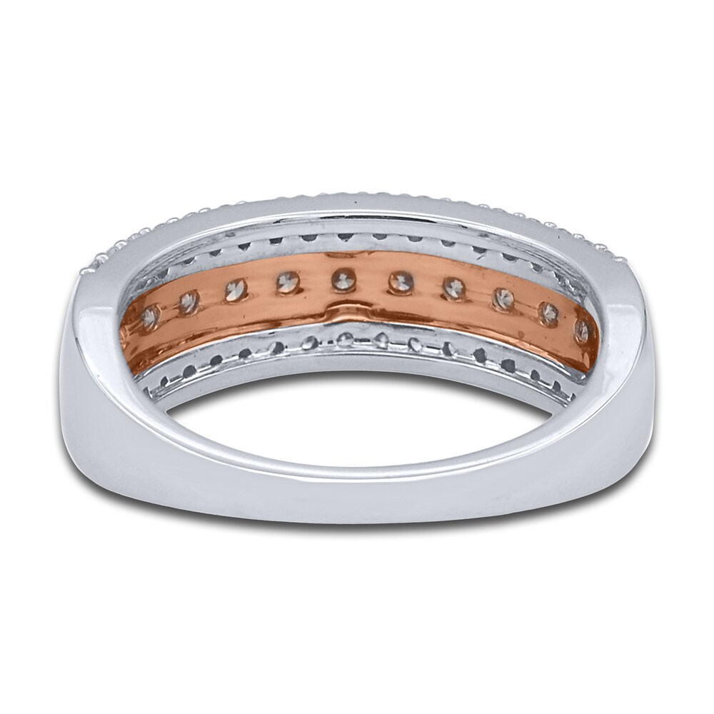 Pink & White Diamond Anniversary Band 3/4 ct tw Round 14K Two-Tone Gold HokHMQrY Pink & White Diamond Anniversary Band 3/4 ct tw Round 14K Two-Tone Gold HokHMQrY
