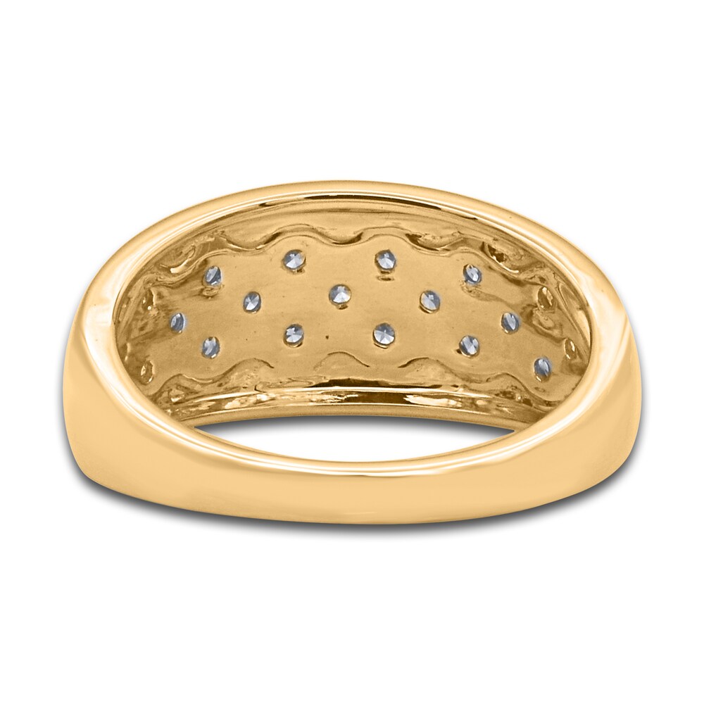 Diamond Wave Anniversary Band 1/2 ct tw Round 14K Yellow Gold HtAsscpD Diamond Wave Anniversary Band 1/2 ct tw Round 14K Yellow Gold HtAsscpD