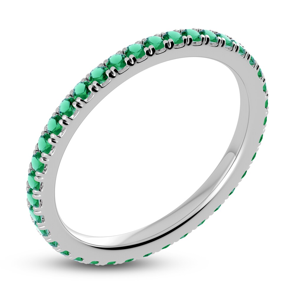 Juliette Maison Natural Emerald Eternity Ring 10K White Gold HtEwHmga Juliette Maison Natural Emerald Eternity Ring 10K White Gold HtEwHmga