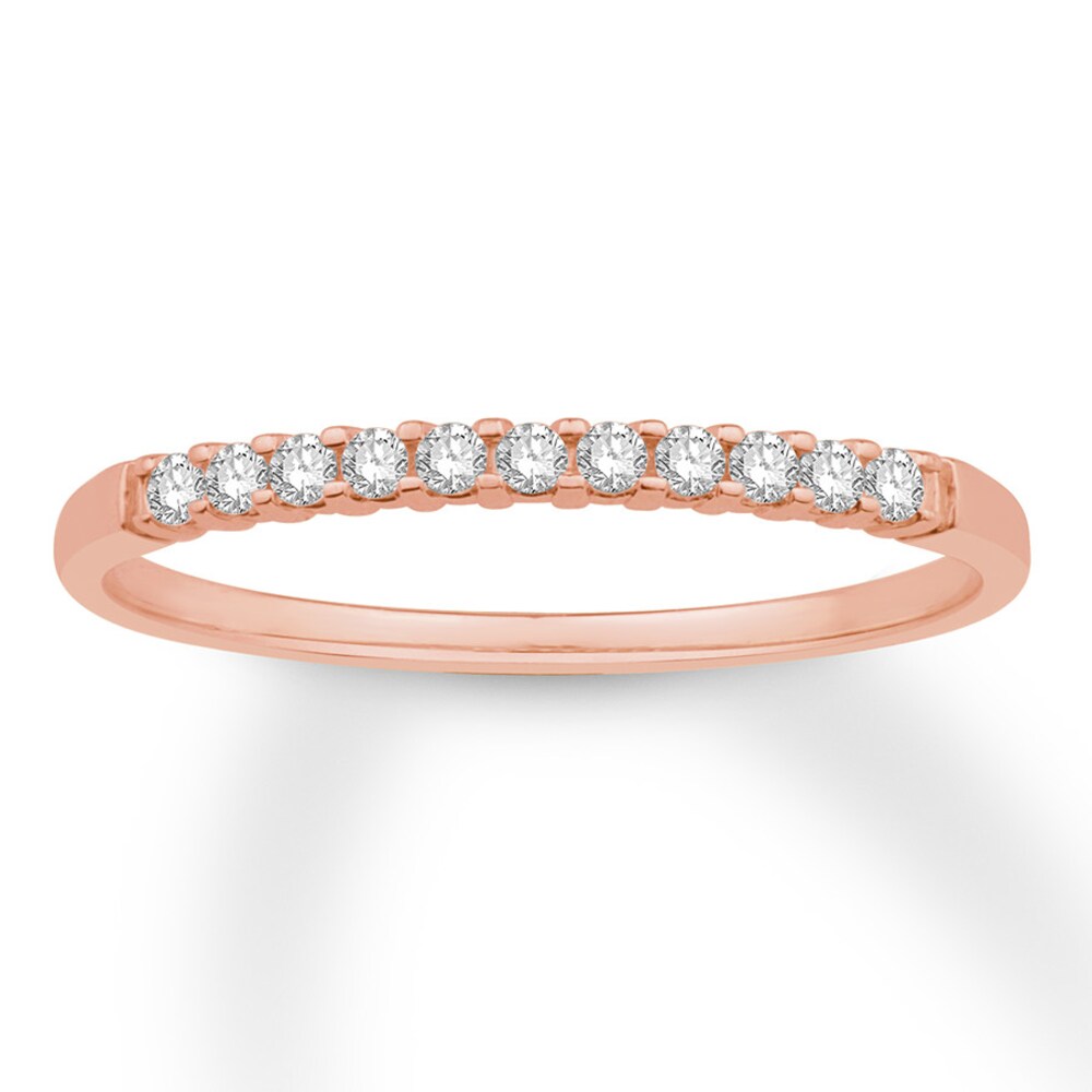 Diamond Anniversary Band 1/10 ct tw Round-cut 10K Rose Gold HtwEFaa4 Diamond Anniversary Band 1/10 ct tw Round-cut 10K Rose Gold HtwEFaa4