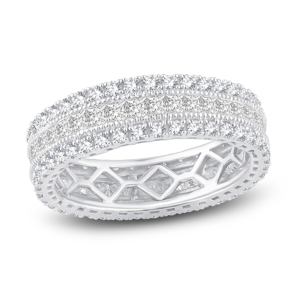 Diamond Eternity Band 2 ct tw Princess/Round 14K White Gold HwR8Epnm Diamond Eternity Band 2 ct tw Princess/Round 14K White Gold HwR8Epnm