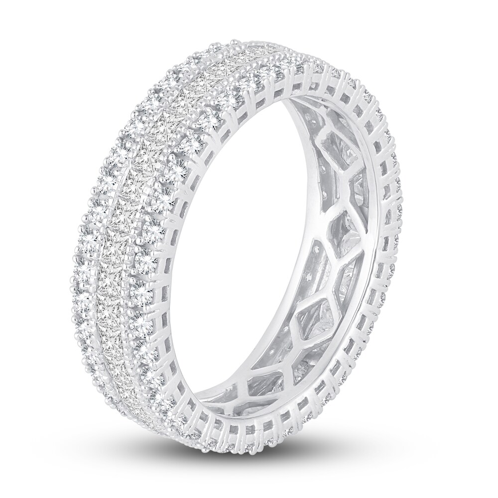 Diamond Eternity Band 2 ct tw Princess/Round 14K White Gold HwR8Epnm Diamond Eternity Band 2 ct tw Princess/Round 14K White Gold HwR8Epnm