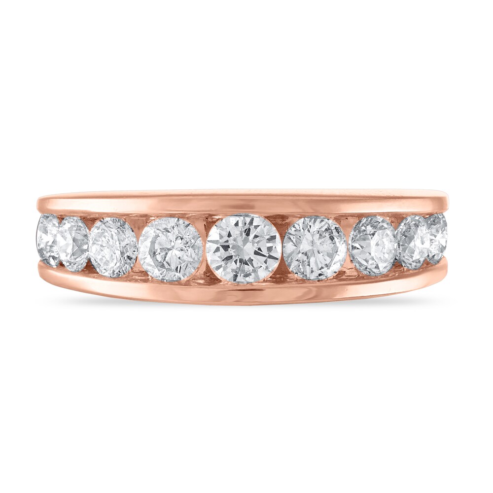 Diamond Wedding Band 1-1/2 ct tw Round 14K Rose Gold Hygz13cY Diamond Wedding Band 1-1/2 ct tw Round 14K Rose Gold Hygz13cY