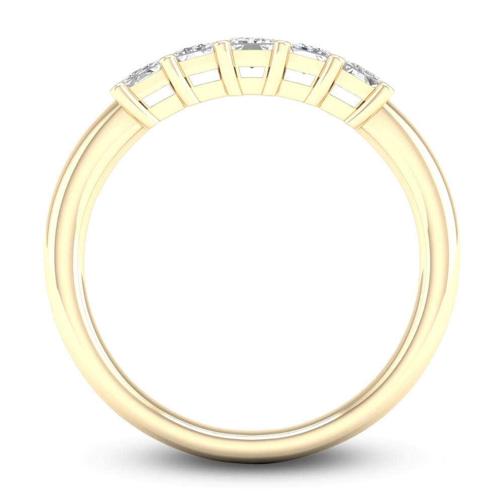 Diamond 5-Stone Anniversary Band 1 ct tw Emerald 14K Yellow Gold ICsfXGSo Diamond 5-Stone Anniversary Band 1 ct tw Emerald 14K Yellow Gold ICsfXGSo