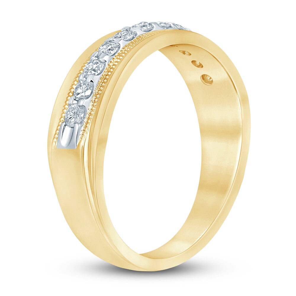 Men\'s Diamond Wedding Band 1/2 ct tw Round 14K Yellow Gold IH1Ptde5 Men\'s Diamond Wedding Band 1/2 ct tw Round 14K Yellow Gold IH1Ptde5