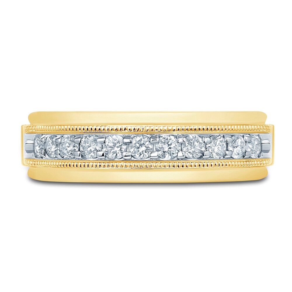 Men\'s Diamond Wedding Band 1/2 ct tw Round 14K Yellow Gold IH1Ptde5 Men\'s Diamond Wedding Band 1/2 ct tw Round 14K Yellow Gold IH1Ptde5