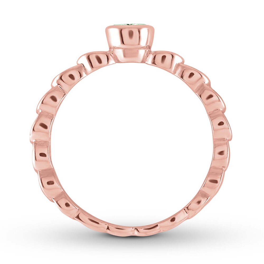 Natural Opal Ring 1/20 carat tw Diamonds 10K Rose Gold IHLnjSKP Natural Opal Ring 1/20 carat tw Diamonds 10K Rose Gold IHLnjSKP