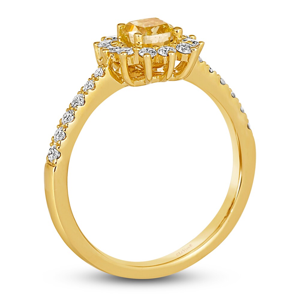 Le Vian Sunny Yellow Diamond Ring 1 ct tw Cushion/Round 14K Honey Gold ILXZPnDb Le Vian Sunny Yellow Diamond Ring 1 ct tw Cushion/Round 14K Honey Gold ILXZPnDb