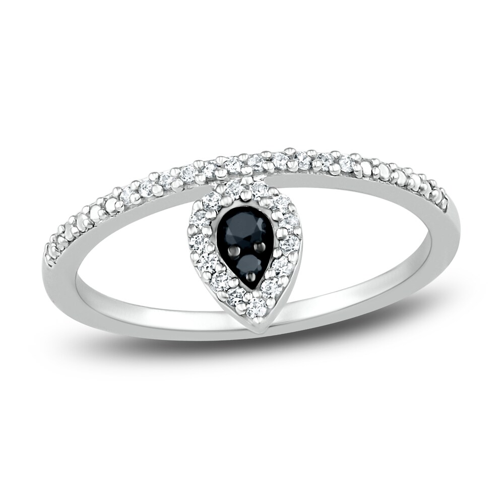 Black Diamond Promise Ring 1/5 ct tw Round 10K White Gold IP9hXL8O Black Diamond Promise Ring 1/5 ct tw Round 10K White Gold IP9hXL8O