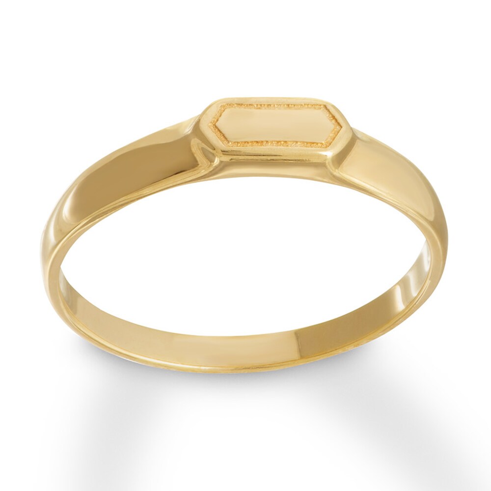 Signet Ring 14K Yellow Gold ITK2TBcO Signet Ring 14K Yellow Gold ITK2TBcO
