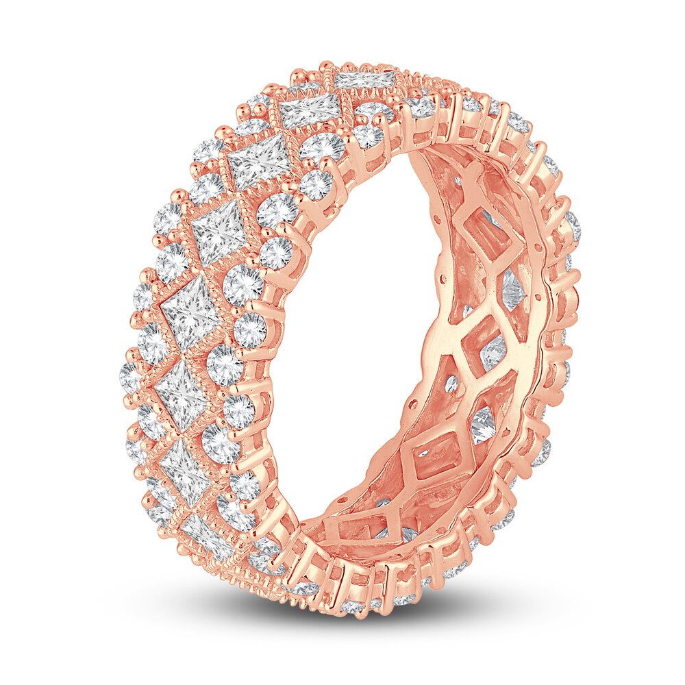Diamond Eternity Ring 3 ct tw Round 14K Rose Gold IVycoeb0 Diamond Eternity Ring 3 ct tw Round 14K Rose Gold IVycoeb0