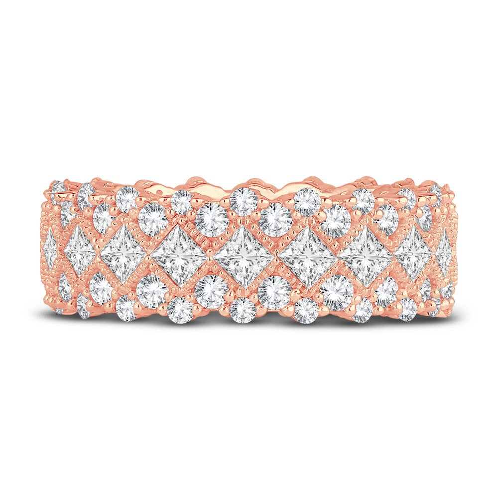 Diamond Eternity Ring 3 ct tw Round 14K Rose Gold IVycoeb0 Diamond Eternity Ring 3 ct tw Round 14K Rose Gold IVycoeb0