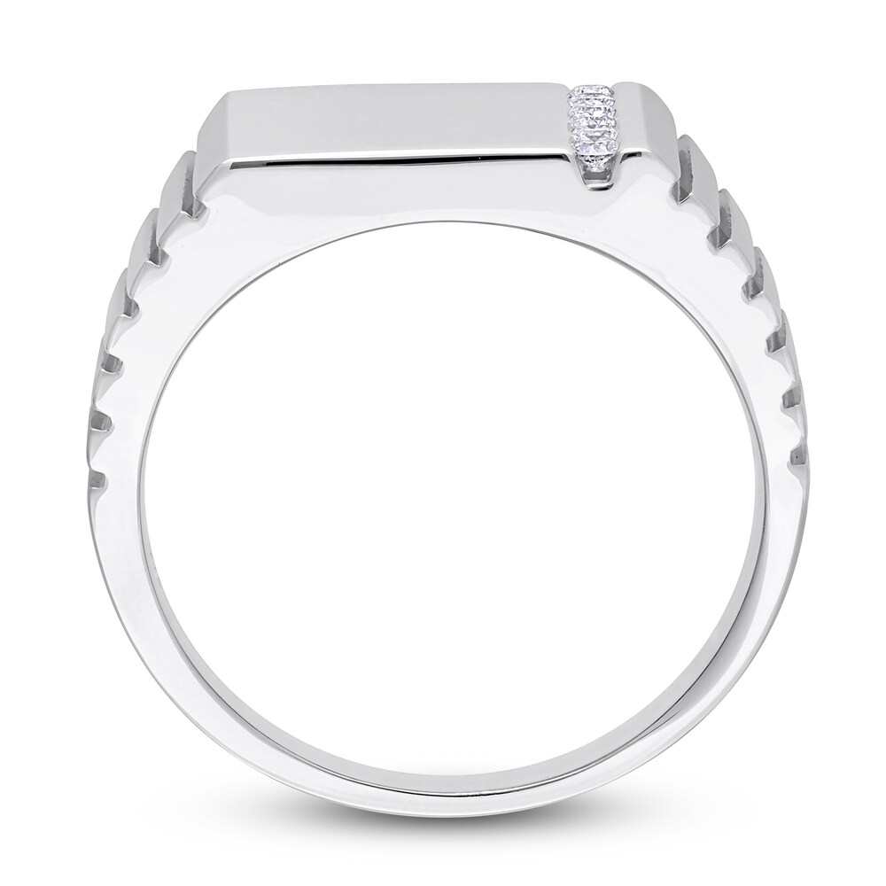 Men\'s Diamond Ring 1/10 ct tw Round Sterling Silver IXekHhJZ Men\'s Diamond Ring 1/10 ct tw Round Sterling Silver IXekHhJZ