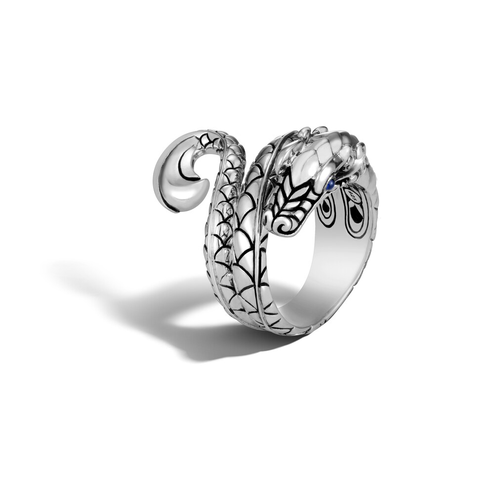 John Hardy Legends Ring Natural Blue Sapphire Sterling Silver IegnPRUw