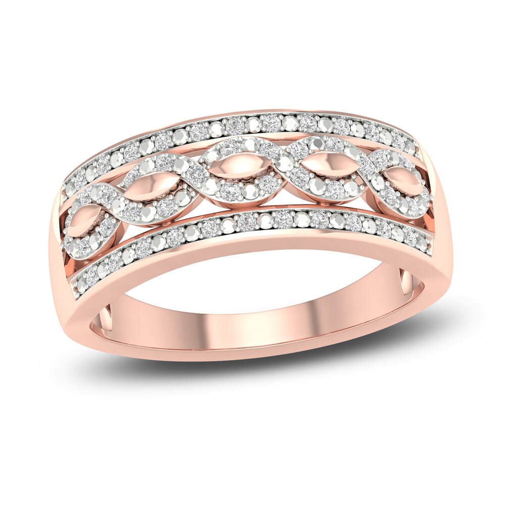 Diamond Wedding Band 1/8 ct tw Round 14K Rose Gold IhyNeK4p Diamond Wedding Band 1/8 ct tw Round 14K Rose Gold IhyNeK4p