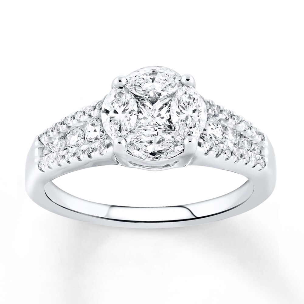 Diamond Ring 1-1/4 ct tw Princess-cut 14K White Gold IiHGwMCQ Diamond Ring 1-1/4 ct tw Princess-cut 14K White Gold IiHGwMCQ