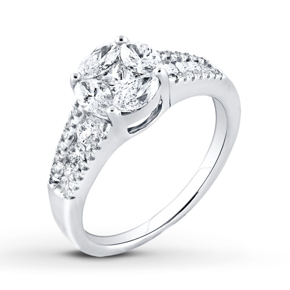 Diamond Ring 1-1/4 ct tw Princess-cut 14K White Gold IiHGwMCQ Diamond Ring 1-1/4 ct tw Princess-cut 14K White Gold IiHGwMCQ
