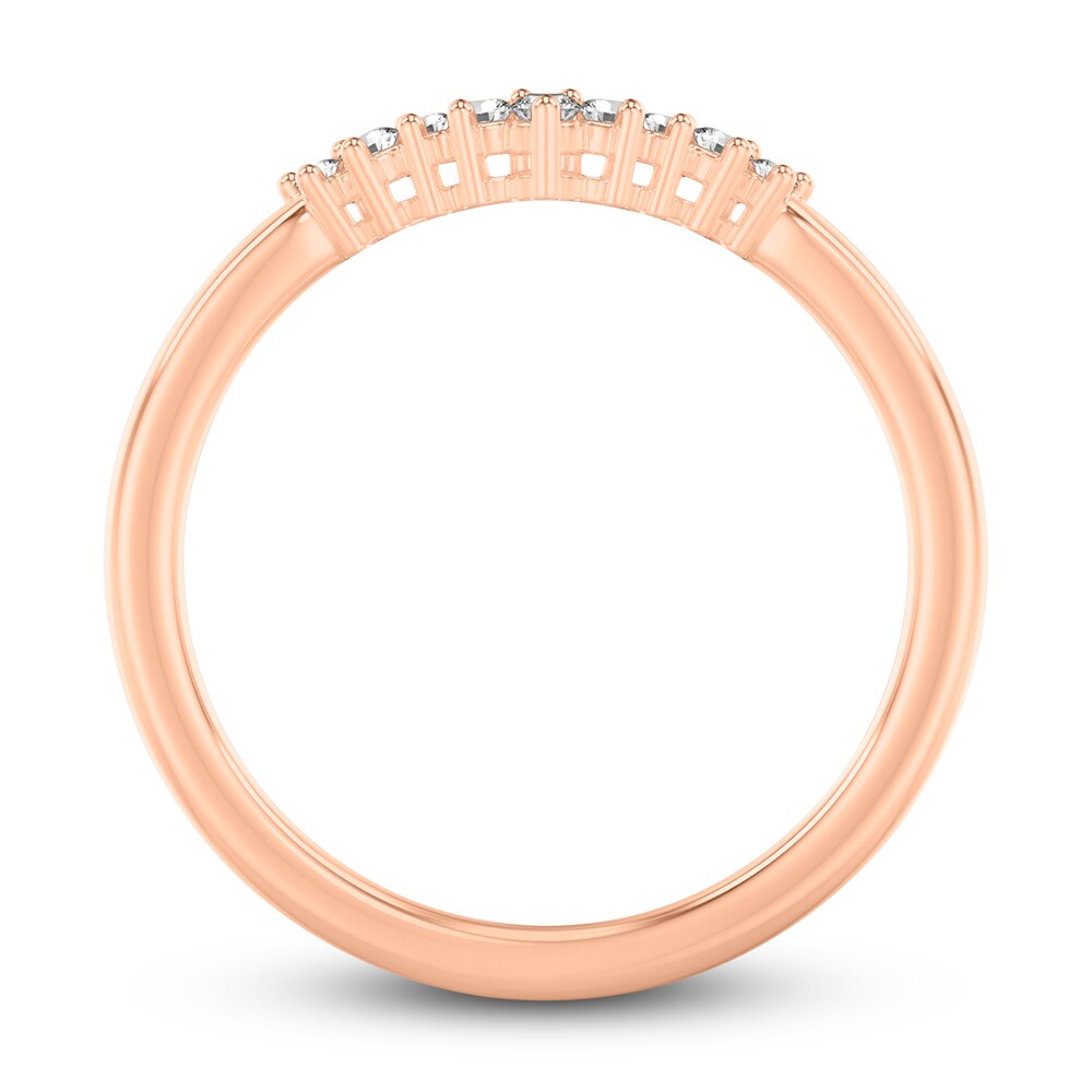 Diamond Chevron Wedding Band 1/10 ct tw Round 14K Rose Gold ImoR3RPz Diamond Chevron Wedding Band 1/10 ct tw Round 14K Rose Gold ImoR3RPz