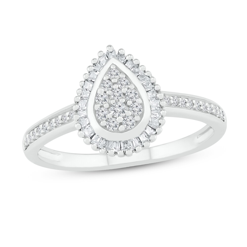 Diamond Ring 1/4 ct tw Round 10K White Gold Ir0DAyZO