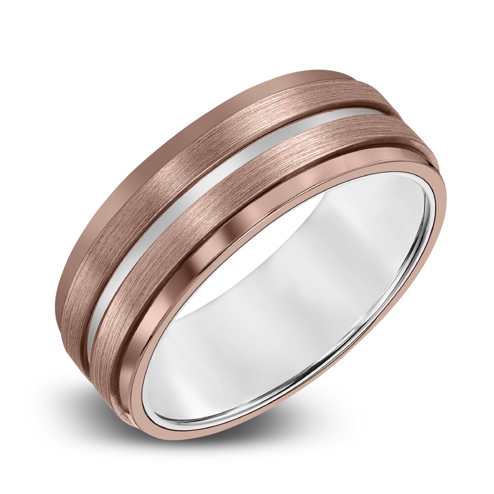 Men\'s Wedding Band Brown/White Tungsten 8.0mm IyAiUXkN Men\'s Wedding Band Brown/White Tungsten 8.0mm IyAiUXkN