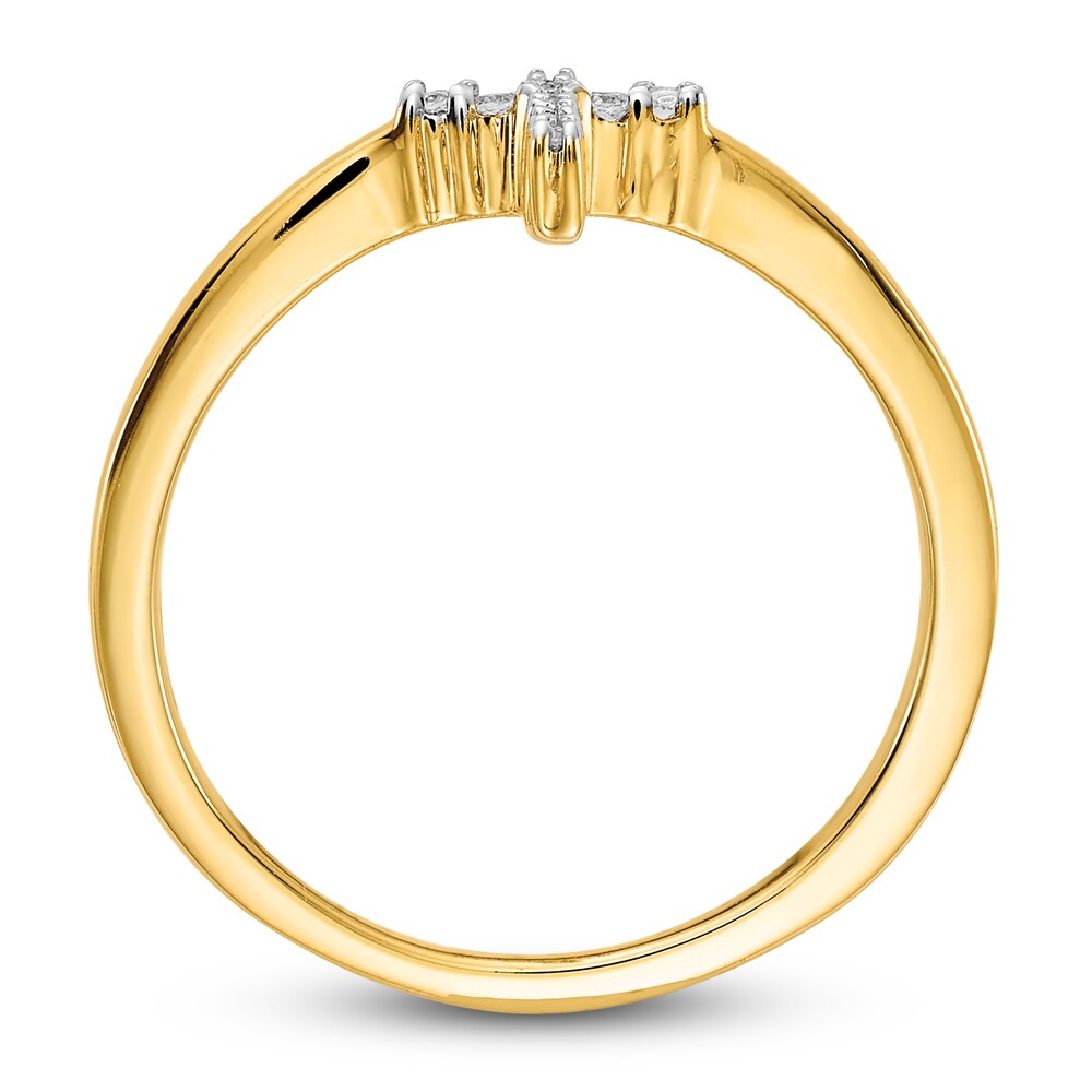 Diamond Cross Ring 1/15 ct tw Round 14K Yellow Gold Iys8yoML Diamond Cross Ring 1/15 ct tw Round 14K Yellow Gold Iys8yoML