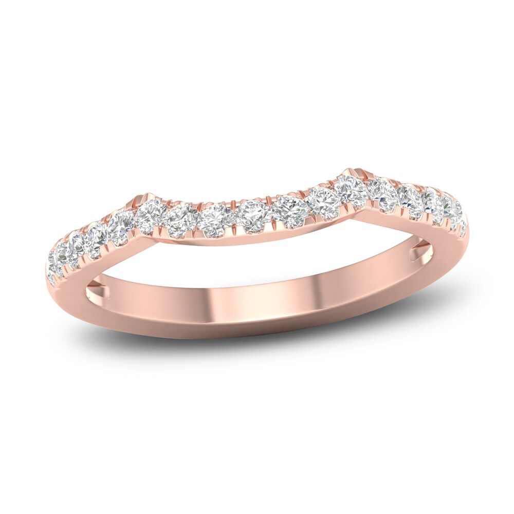 Diamond Contour Wedding Band 1/3 ct tw Round 14K Rose Gold JAr6tDQ5 Diamond Contour Wedding Band 1/3 ct tw Round 14K Rose Gold JAr6tDQ5