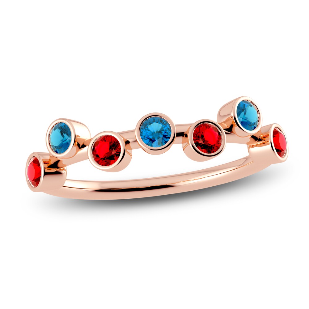 Juliette Maison Natural Ruby & Natural Blue Zircon Ring 10K Rose Gold JFqdcq4c Juliette Maison Natural Ruby & Natural Blue Zircon Ring 10K Rose Gold JFqdcq4c