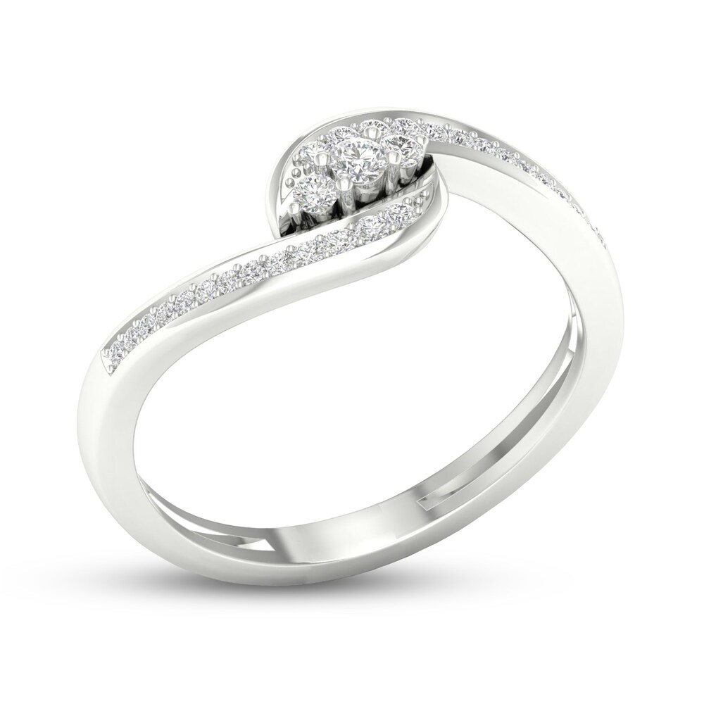Diamond 3-Stone Ring 1/6 ct tw Round 10K White Gold JLs3CSTy Diamond 3-Stone Ring 1/6 ct tw Round 10K White Gold JLs3CSTy