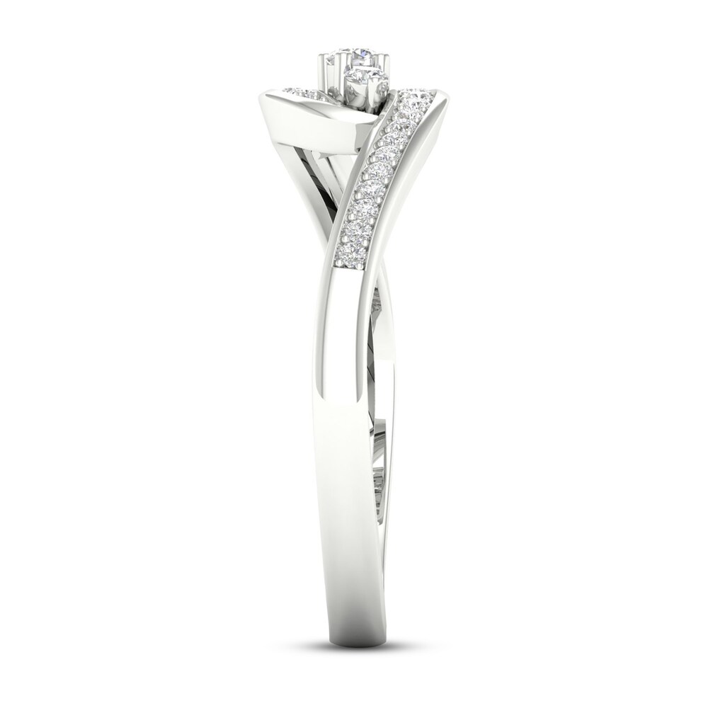 Diamond 3-Stone Ring 1/6 ct tw Round 10K White Gold JLs3CSTy Diamond 3-Stone Ring 1/6 ct tw Round 10K White Gold JLs3CSTy