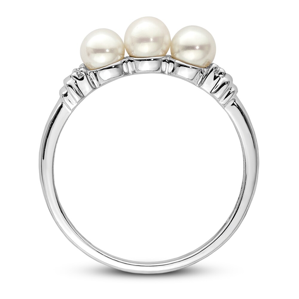 Cultured Freshwater Pearl Ring Diamond Accent Sterling Silver JNxJJCBH Cultured Freshwater Pearl Ring Diamond Accent Sterling Silver JNxJJCBH