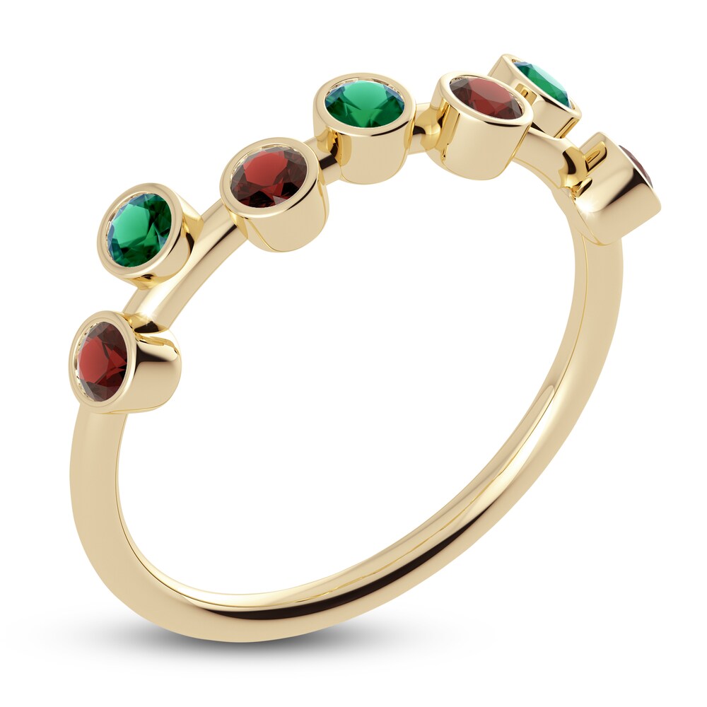 Juliette Maison Natural Emerald & Natural Garnet Ring 10K Yellow Gold JWCm7vlN Juliette Maison Natural Emerald & Natural Garnet Ring 10K Yellow Gold JWCm7vlN