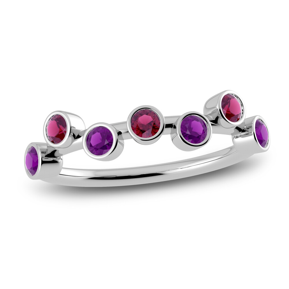 Juliette Maison Natural Rhodolite Garnet & Natural Amethyst Ring 10K White Gold JWNyhvBA Juliette Maison Natural Rhodolite Garnet & Natural Amethyst Ring 10K White Gold JWNyhvBA