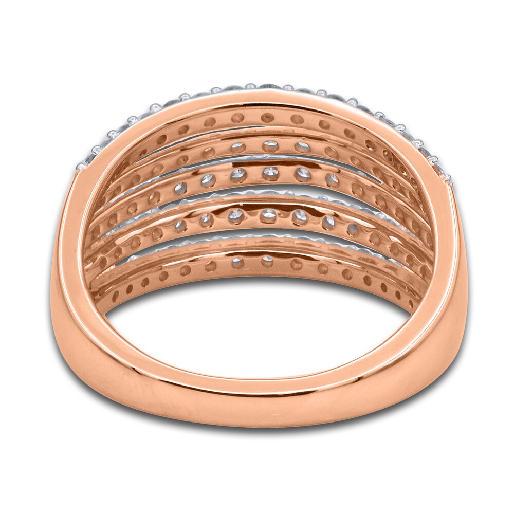 Diamond 5-Row Anniversary Band 1 ct tw Round 14K Rose Gold Jdz80Cyc Diamond 5-Row Anniversary Band 1 ct tw Round 14K Rose Gold Jdz80Cyc