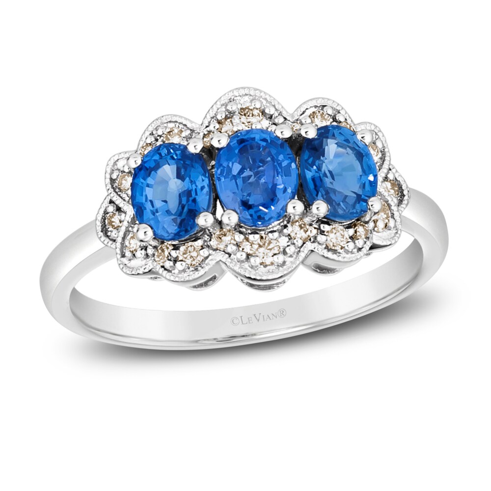 Le Vian Natural Blue Sapphire Ring 1/6 ct tw Diamonds 14K Vanilla Gold Jf6xwk1v Le Vian Natural Blue Sapphire Ring 1/6 ct tw Diamonds 14K Vanilla Gold Jf6xwk1v