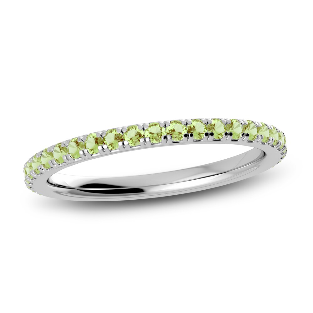 Juliette Maison Natural Peridot Eternity Ring 10K White Gold JhVHeAxj Juliette Maison Natural Peridot Eternity Ring 10K White Gold JhVHeAxj
