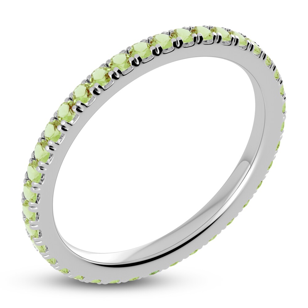 Juliette Maison Natural Peridot Eternity Ring 10K White Gold JhVHeAxj Juliette Maison Natural Peridot Eternity Ring 10K White Gold JhVHeAxj