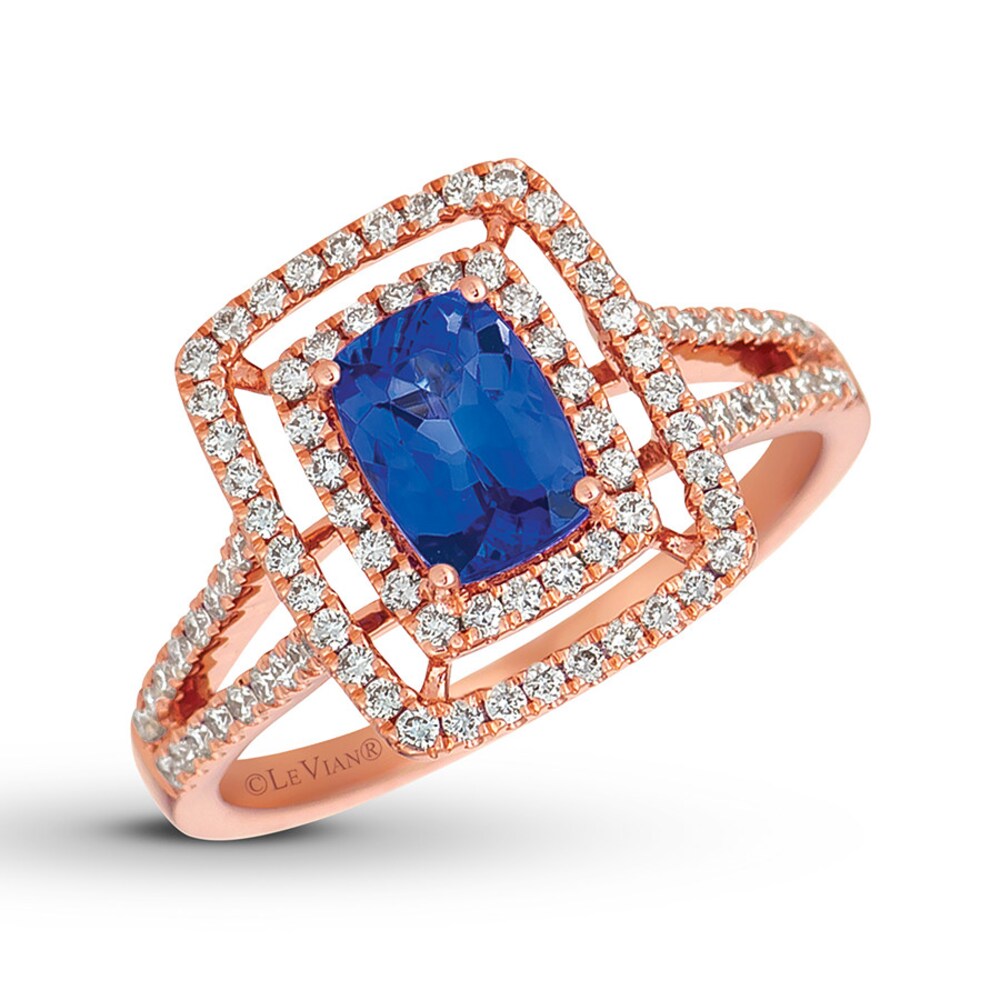 Le Vian Tanzanite Ring 1/2 ct tw Diamonds 14K Strawberry Gold JhbGJSLD Le Vian Tanzanite Ring 1/2 ct tw Diamonds 14K Strawberry Gold JhbGJSLD