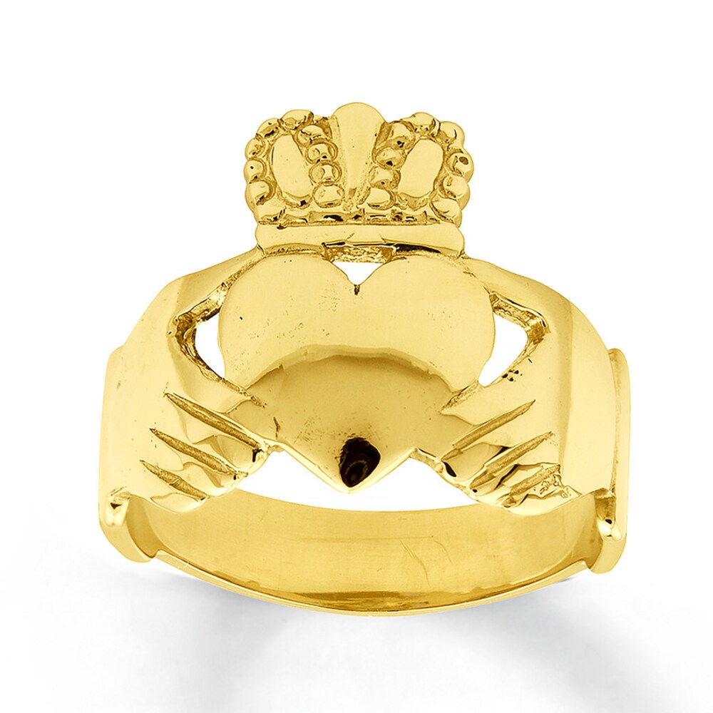 Claddagh Ring 14K Yellow Gold JjgkKR7h Claddagh Ring 14K Yellow Gold JjgkKR7h