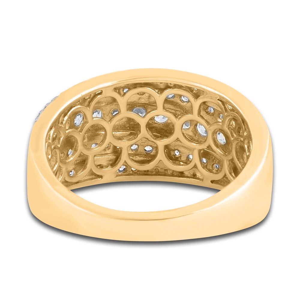 Diamond Multi-Row Anniversary Band 1 ct tw Round 14K Yellow Gold JxrKnEe2 Diamond Multi-Row Anniversary Band 1 ct tw Round 14K Yellow Gold JxrKnEe2