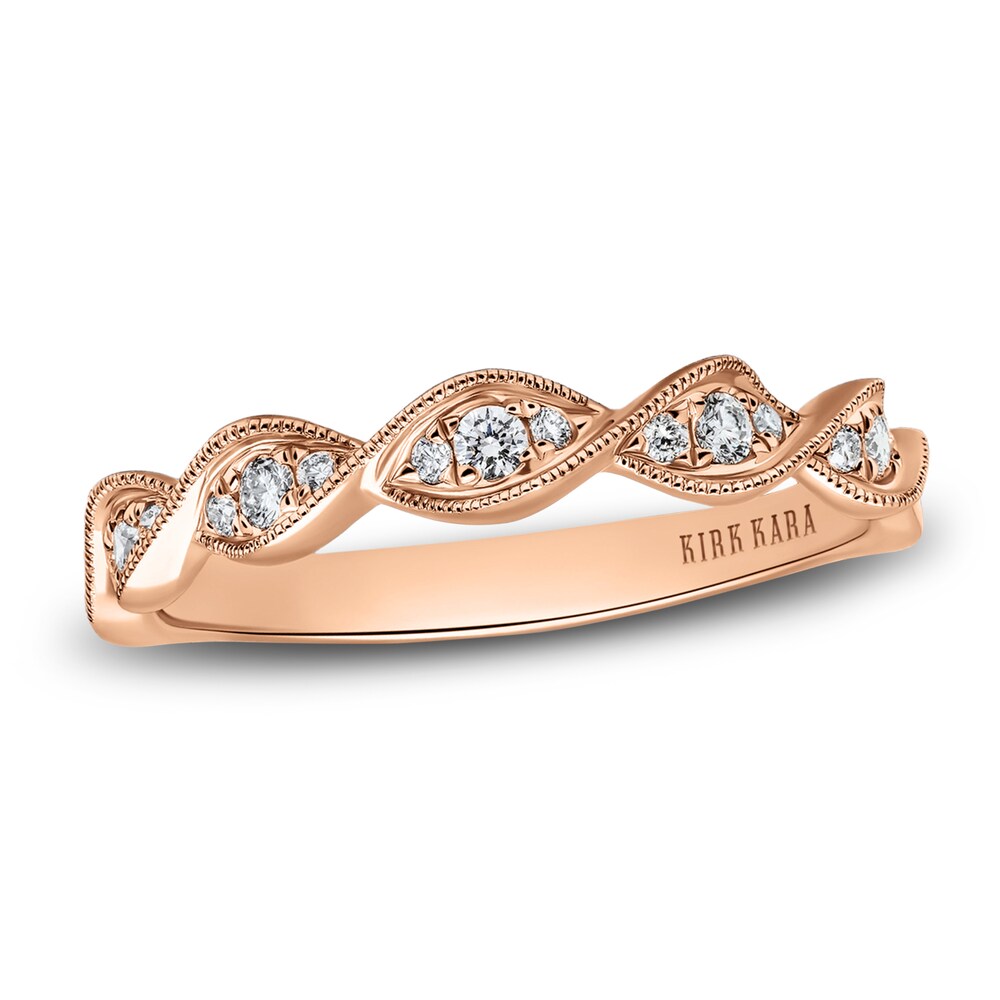 Kirk Kara Twisted Diamond Wedding Band 1/8 ct tw Round 14K Rose Gold JymXMNXw Kirk Kara Twisted Diamond Wedding Band 1/8 ct tw Round 14K Rose Gold JymXMNXw