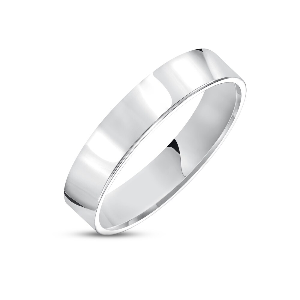 Polished Flat Wedding Band 14K White Gold 5.0mm K2FEJhSC Polished Flat Wedding Band 14K White Gold 5.0mm K2FEJhSC