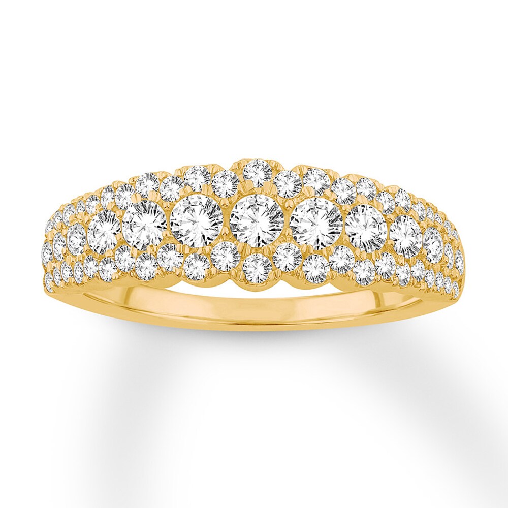 Diamond Anniversary Band 1 ct tw Round-cut 14K Yellow Gold K4gnQWmA Diamond Anniversary Band 1 ct tw Round-cut 14K Yellow Gold K4gnQWmA