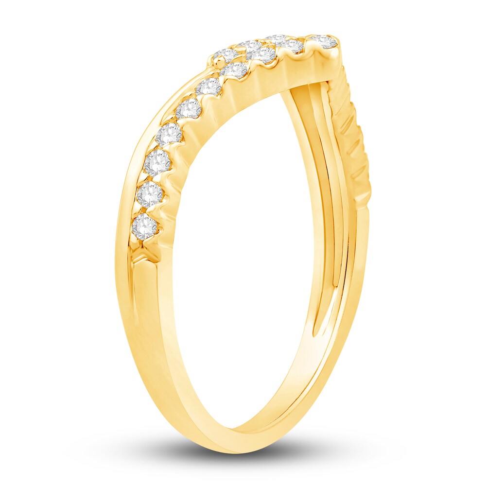 Diamond Contour Anniversary Band 1/3 ct tw Round 14K Yellow Gold K635fSlH Diamond Contour Anniversary Band 1/3 ct tw Round 14K Yellow Gold K635fSlH